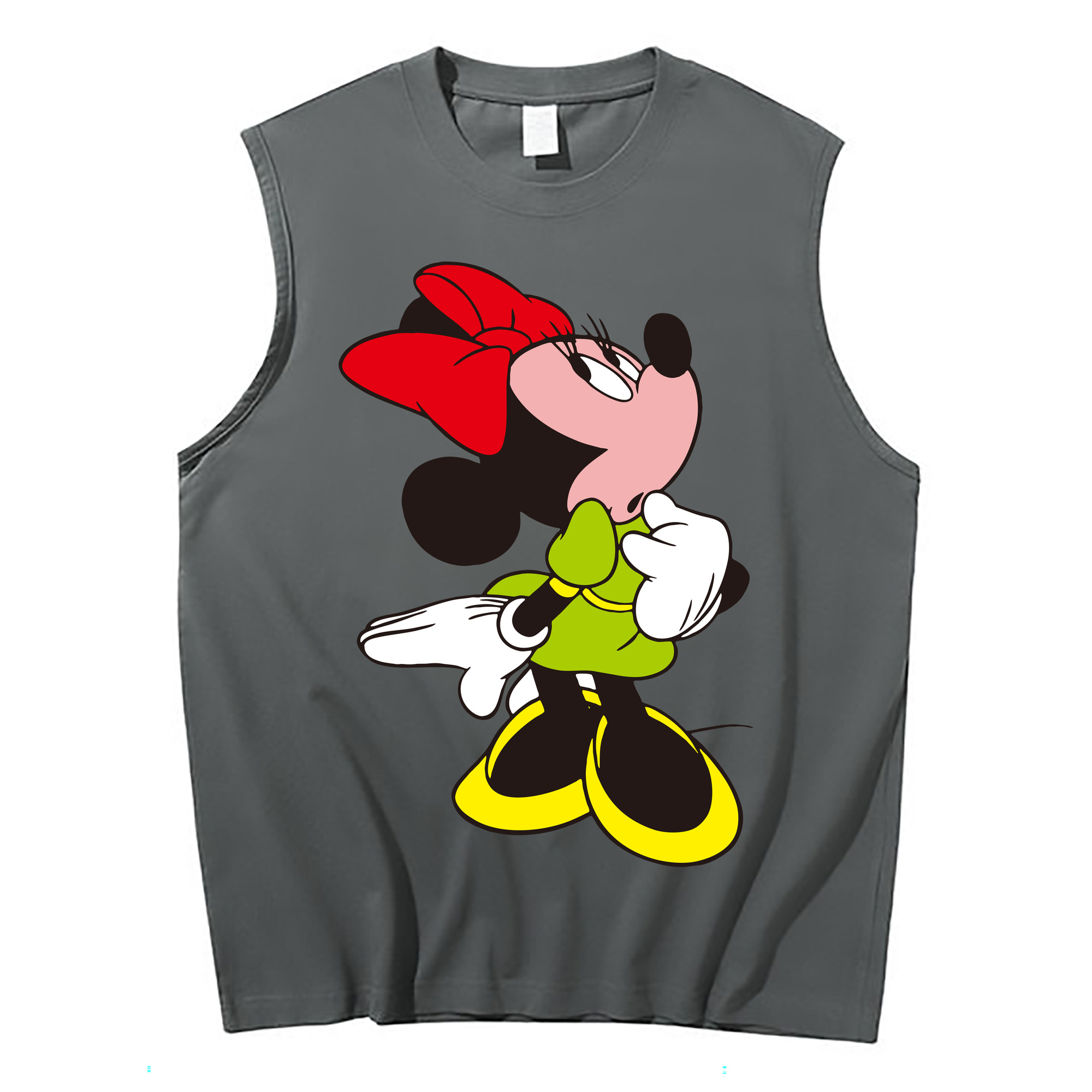 ミッキーマウス Mickey Mouse コットン100％タンクトップ（フロントプリント）